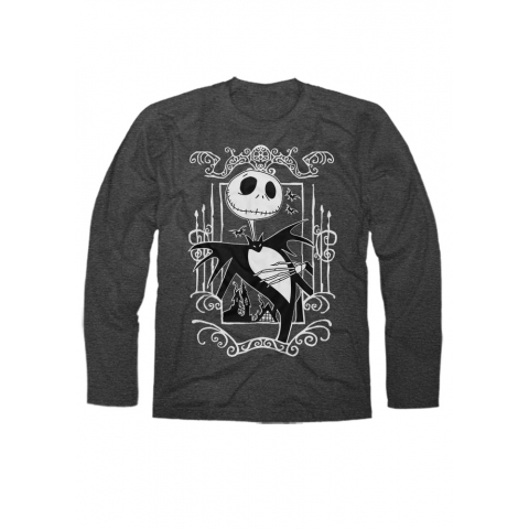 Manga Longa Masculina Jack Skellington 1