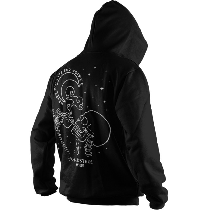 Blusa De Moletom Never Too Late For Coffee