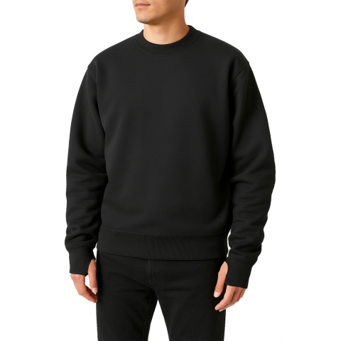 Blusa de moletom oversized flanelada Sem Estampa