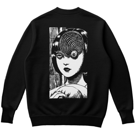 Blusa de moletom oversized flanelada Uzumaki 2 Junji Ito