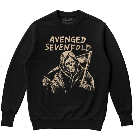 Blusa de moletom Oversized flanelado Avenged Sevenfold 4