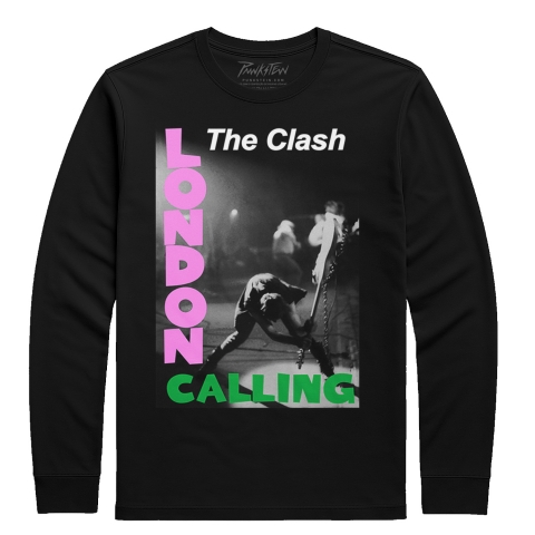 Manga Longa Masculina The Clash 3 London Calling