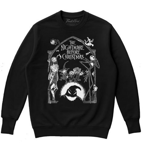 Blusa de moletom Oversized flanelado Jack Skellington Nightmare before Christmas