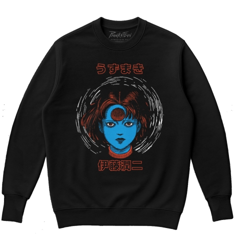 Blusa de moletom Oversized flanelado Junji Ito Uzumaki 1