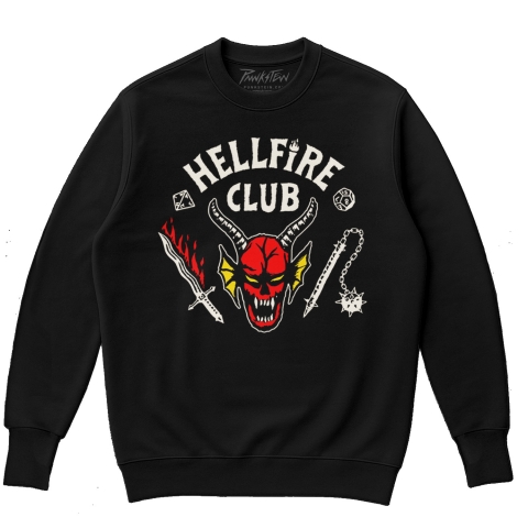 Blusa de moletom Oversized flanelado Stranger Things Hellfire Club