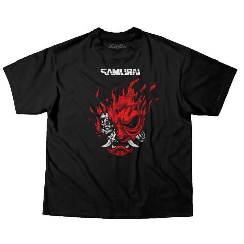 Camiseta OVERSIZED 220g Cyberpunk Samurai