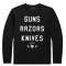 Manga Longa Deftones 8 Guns Razors Knives