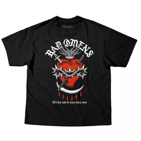 Camiseta OVERSIZED 220g - Bad Omens 4 - Preta - G
