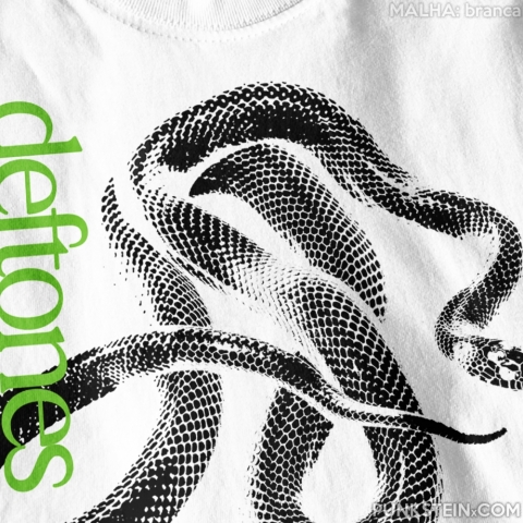 Camiseta OVERSIZED 220g - DEFTONES 7 - BRANCA - GG