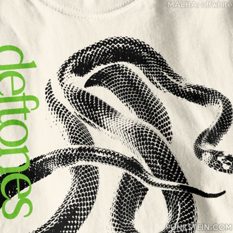 Camiseta OVERSIZED 220g - DEFTONES 7 - BRANCA - GG