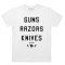 Camiseta Deftones 8 Guns Razors Knives - OFFWHITE - GG