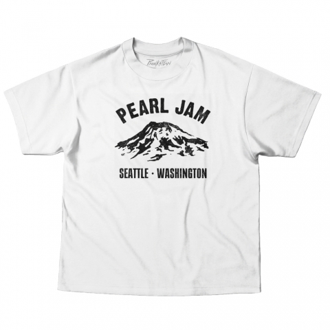 Camiseta OVERSIZED 220g - Pearl Jam 8 - Seatlle - Branca -M