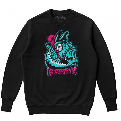 Blusa de moletom Oversized flanelado FORTNITE GRAFFITE LHAMA