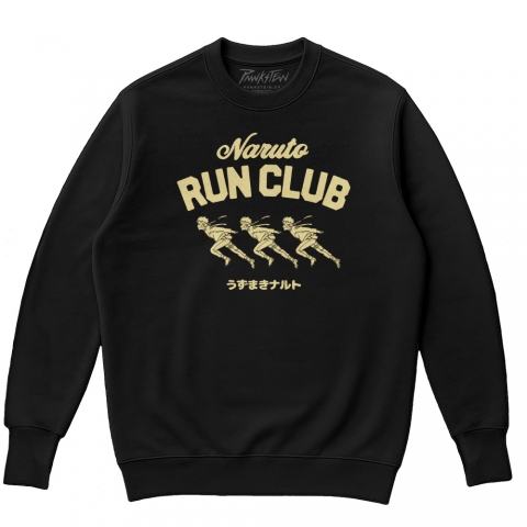 Blusa de moletom Oversized flanelado NARUTO RUNNING CLUB