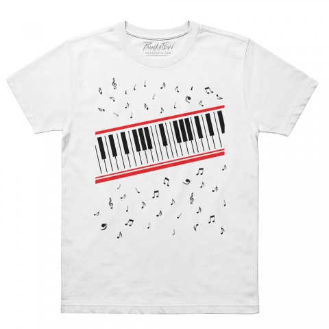 Camiseta Michael Jackson Piano Beat It - Branca - P