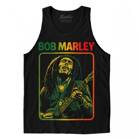Regata Masc. Bob Marley 2 - Preta - M